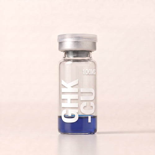 AURELIA GHK-Cu 100mg copper tripeptide research compound vial, 99% purity, research use only