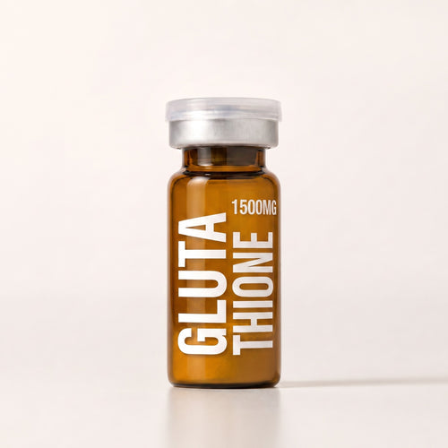 AURELIA Glutathione 1500mg lyophilised research compound in an amber glass vial, 99% purity, research use only