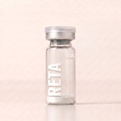 AURELIA Retatrutide 50mg lyophilised research compound vial, 99% purity, research use only